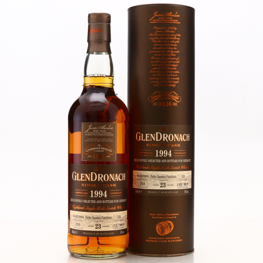 Glendronach 1994 Single PX Cask 23 Year Old #125 / Germany