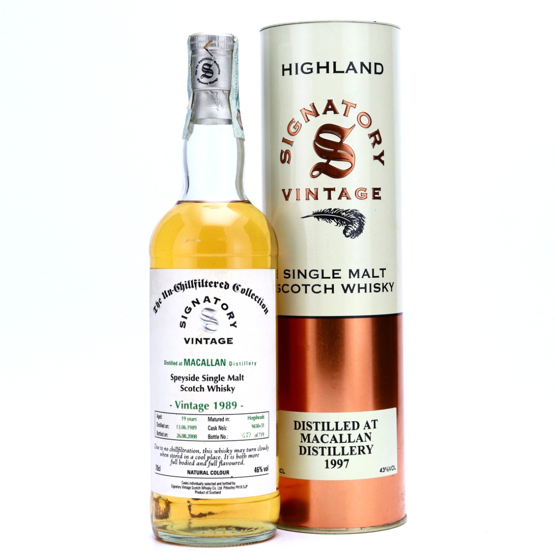 Macallan 1989 Signatory Vintage 19 Year Old