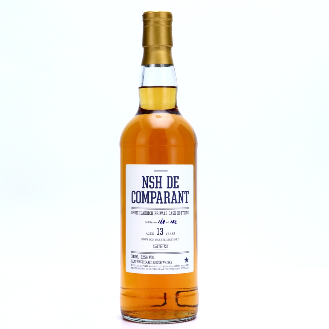 Bruichladdich 13 Year Old Private Bourbon Cask #520 / Nsh de Comparant