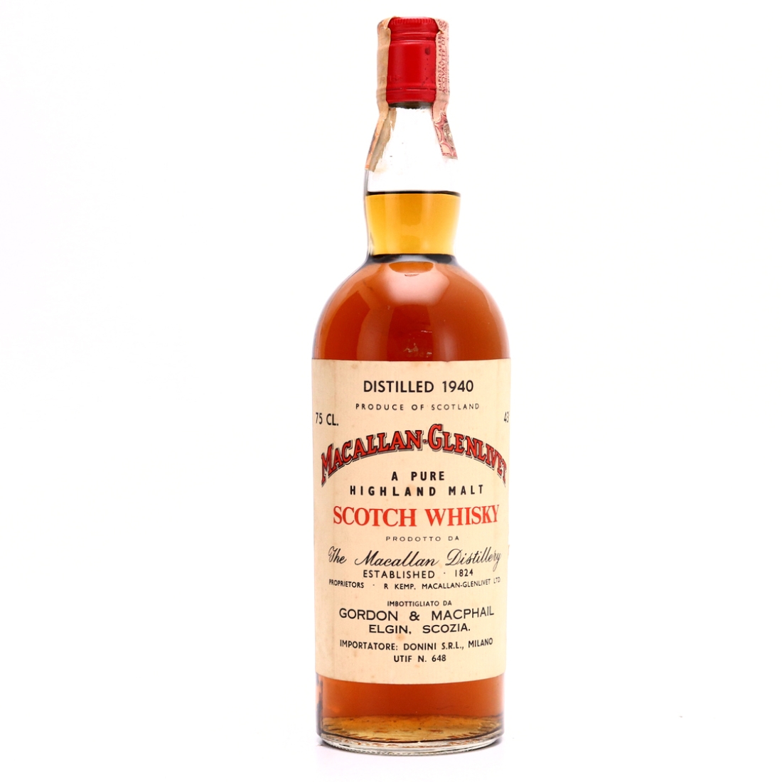 Macallan 1940 Gordon and MacPhail / Donini Import