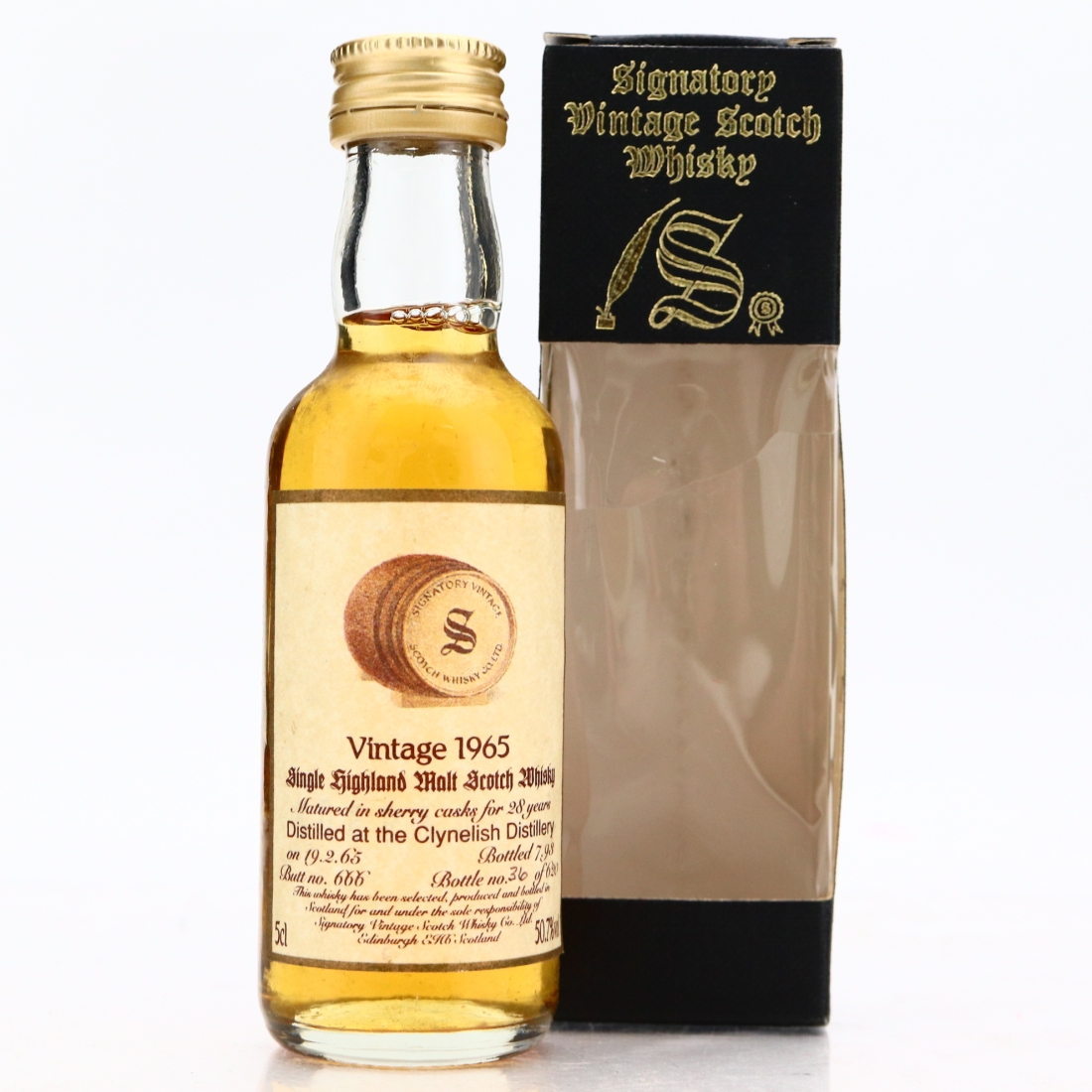 Clynelish 1965 Signatory Vintage 28 Year Old Miniature