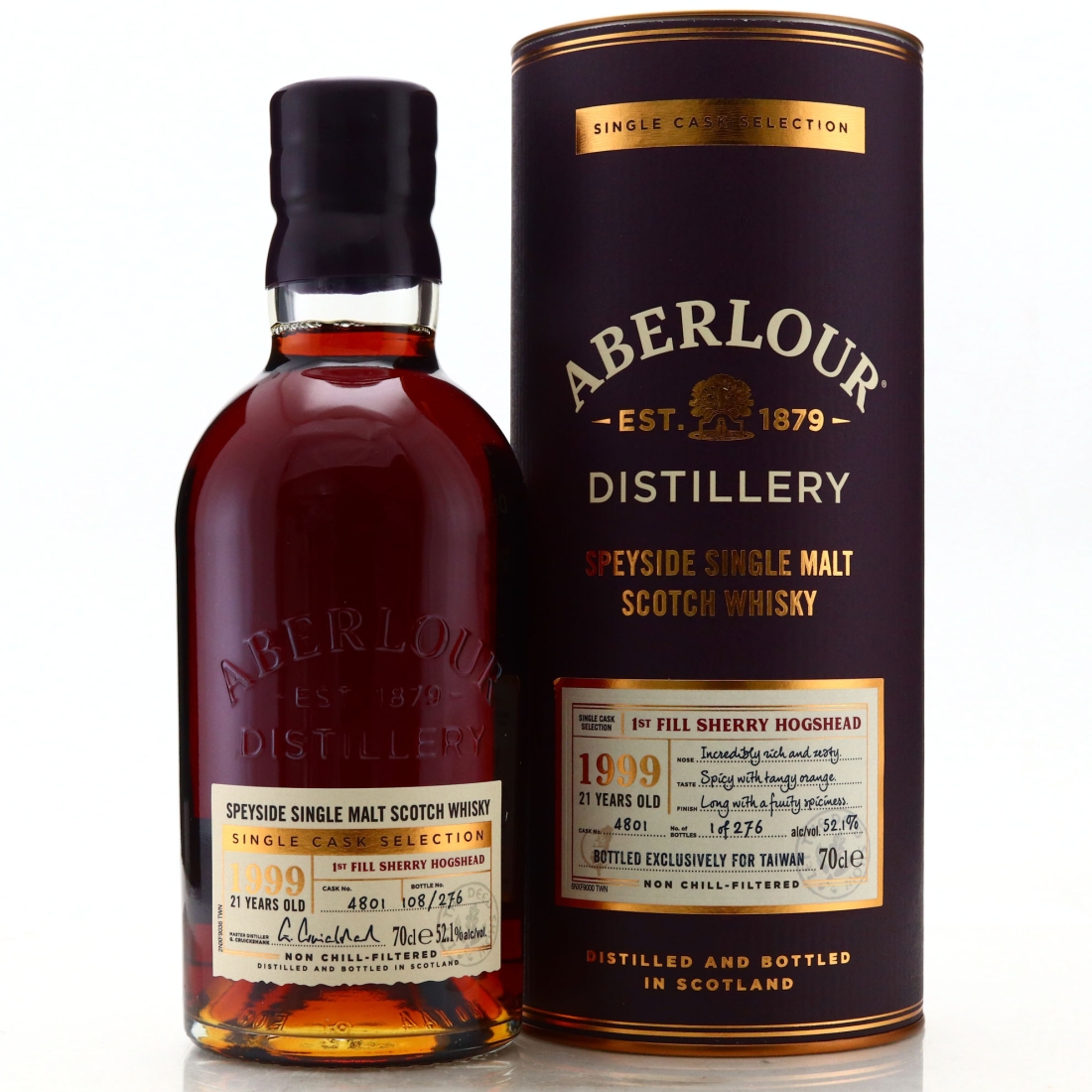 Aberlour 1999 Single Sherry Cask 21 Year Old #4801