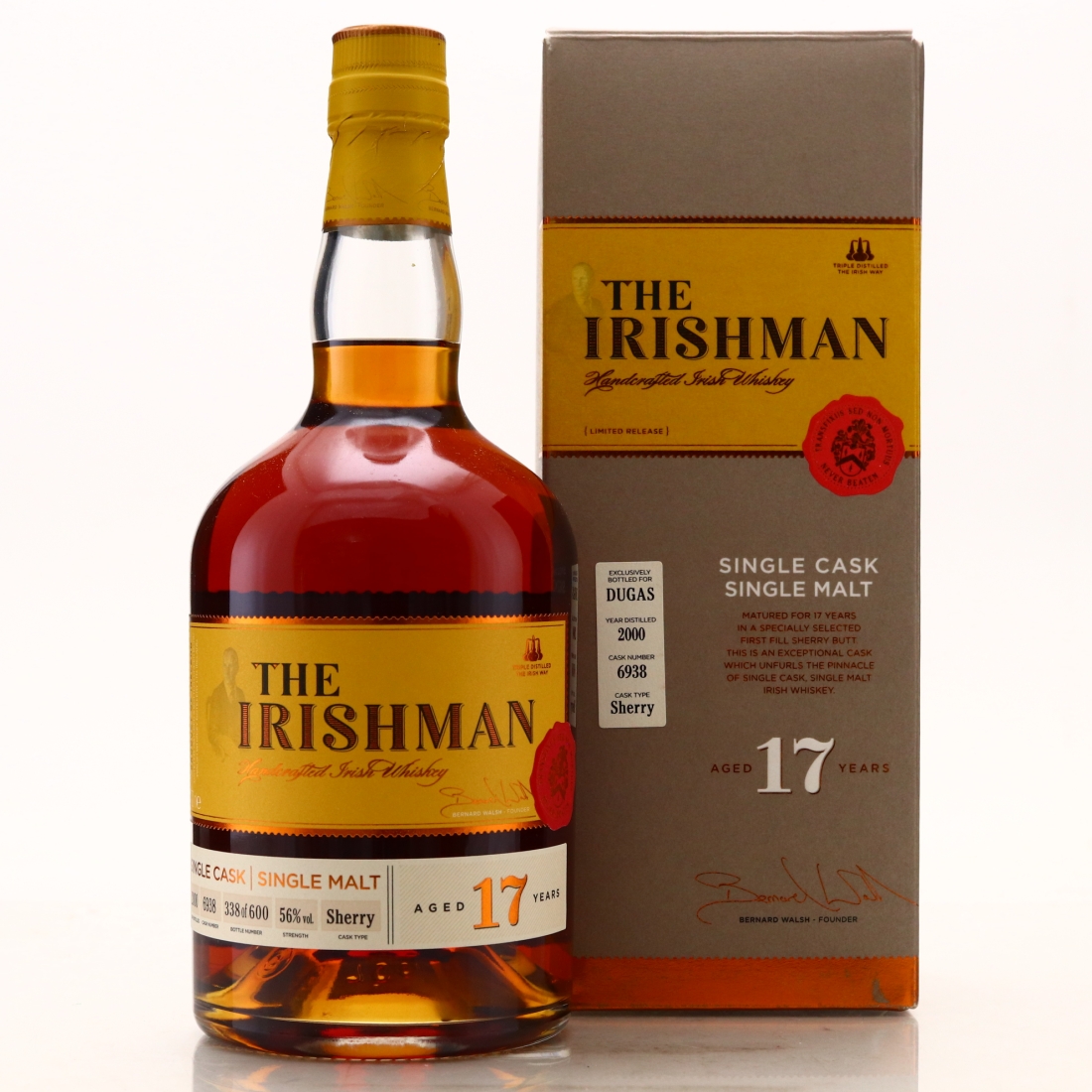 The Irishman 2000 Single Sherry Cask 17 Year Old #6938