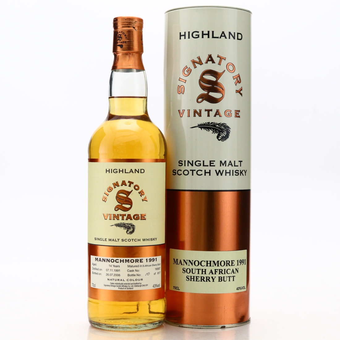 Mannochmore 1991 Signatory Vintage 14 Year Old