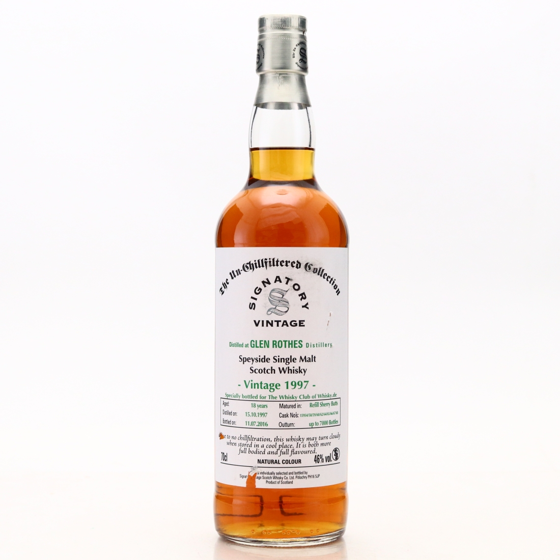 Glenrothes 1997 Signatory Vintage 18 Year Old / Whisky.de 