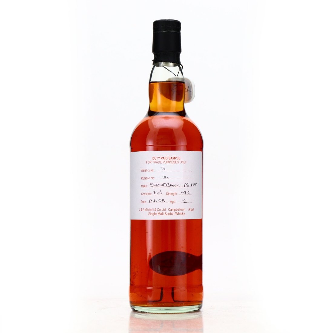 Springbank 2008 Duty Paid Sample 12 Year Old / Fresh Sherry Hogshead