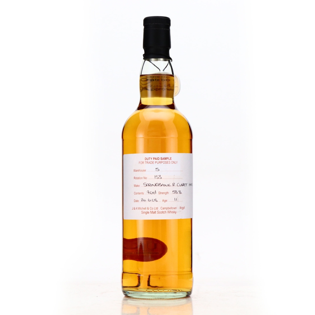 Springbank 2008 Duty Paid Sample 11 Year Old / Refill Claret Hogshead