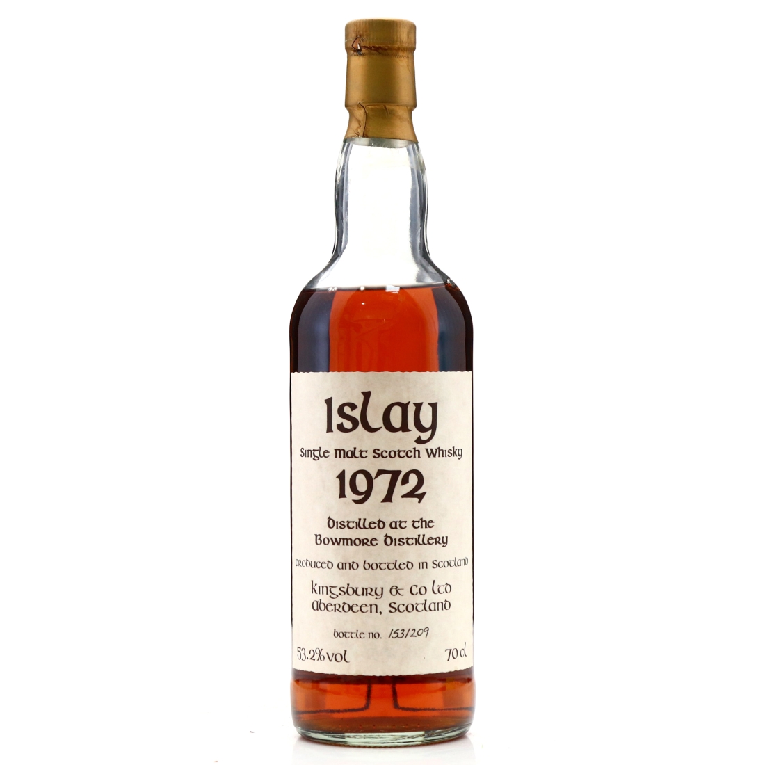 Bowmore 1972 Kingsbury 30 Year Old #927 / Celtic Label