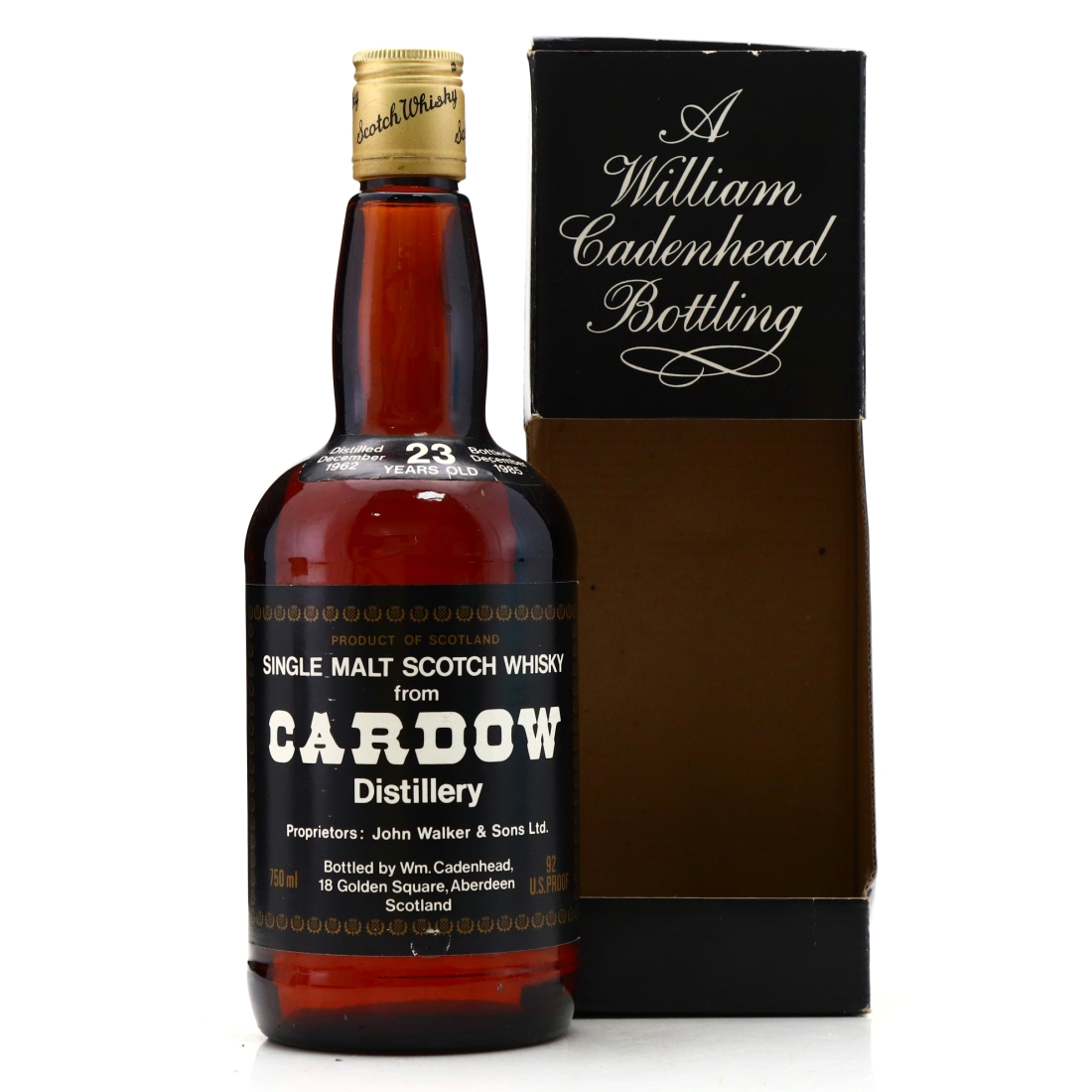Cardhu 'Cardow' 1962 Cadenhead's 23 Year Old / US Import