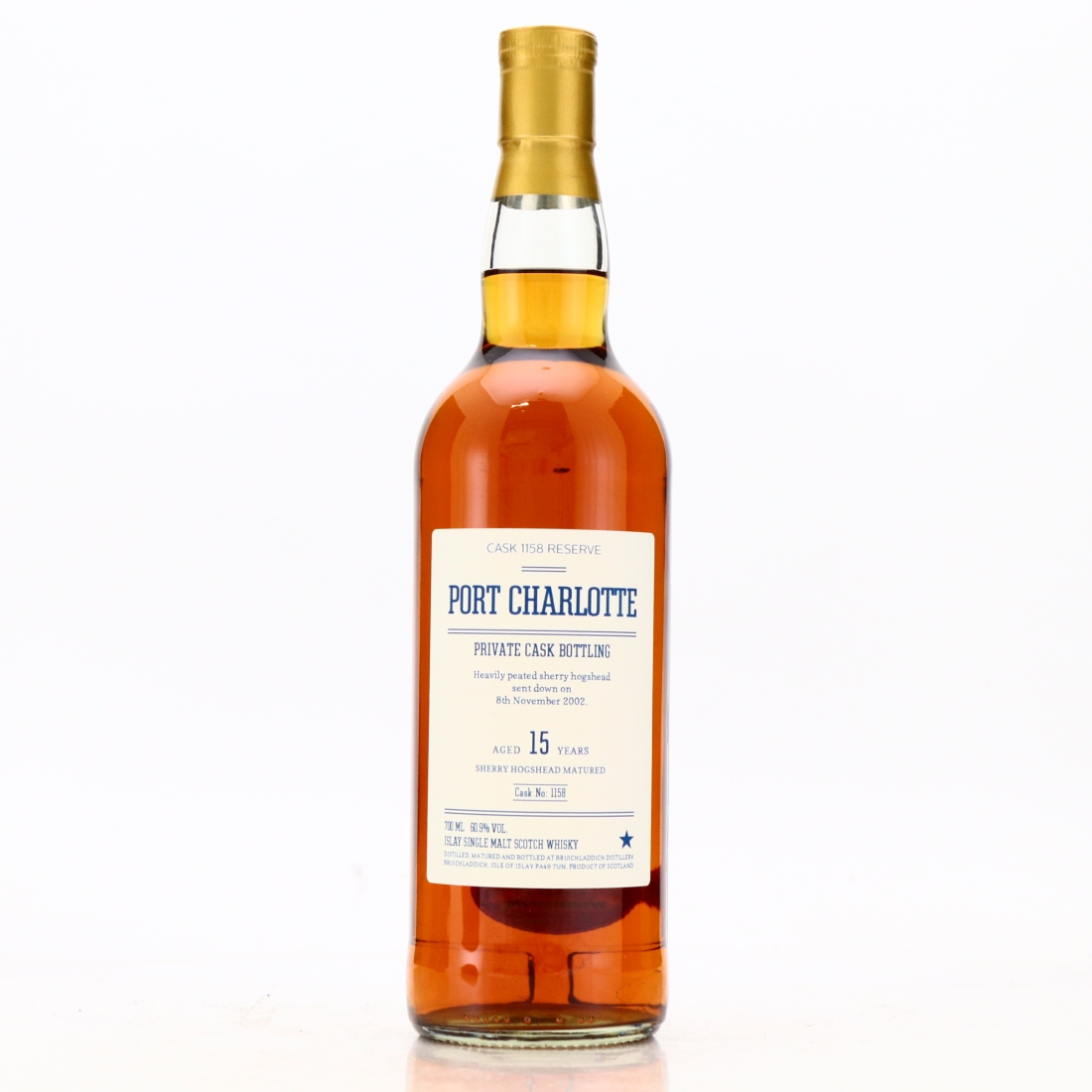 Port Charlotte 2002 Private Cask 15 Years Old #1158