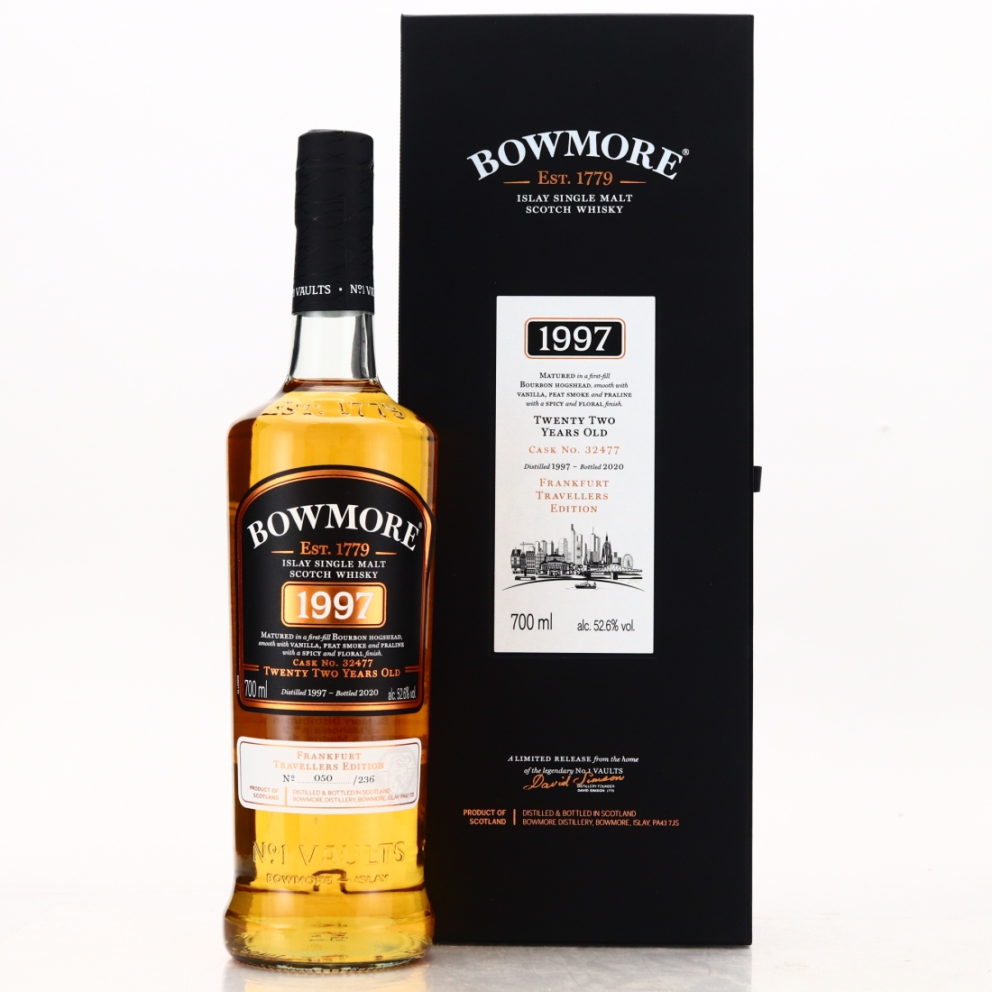 Bowmore 1997 Single Cask #32477 22 Year Old / Frankfurt Travellers Edition