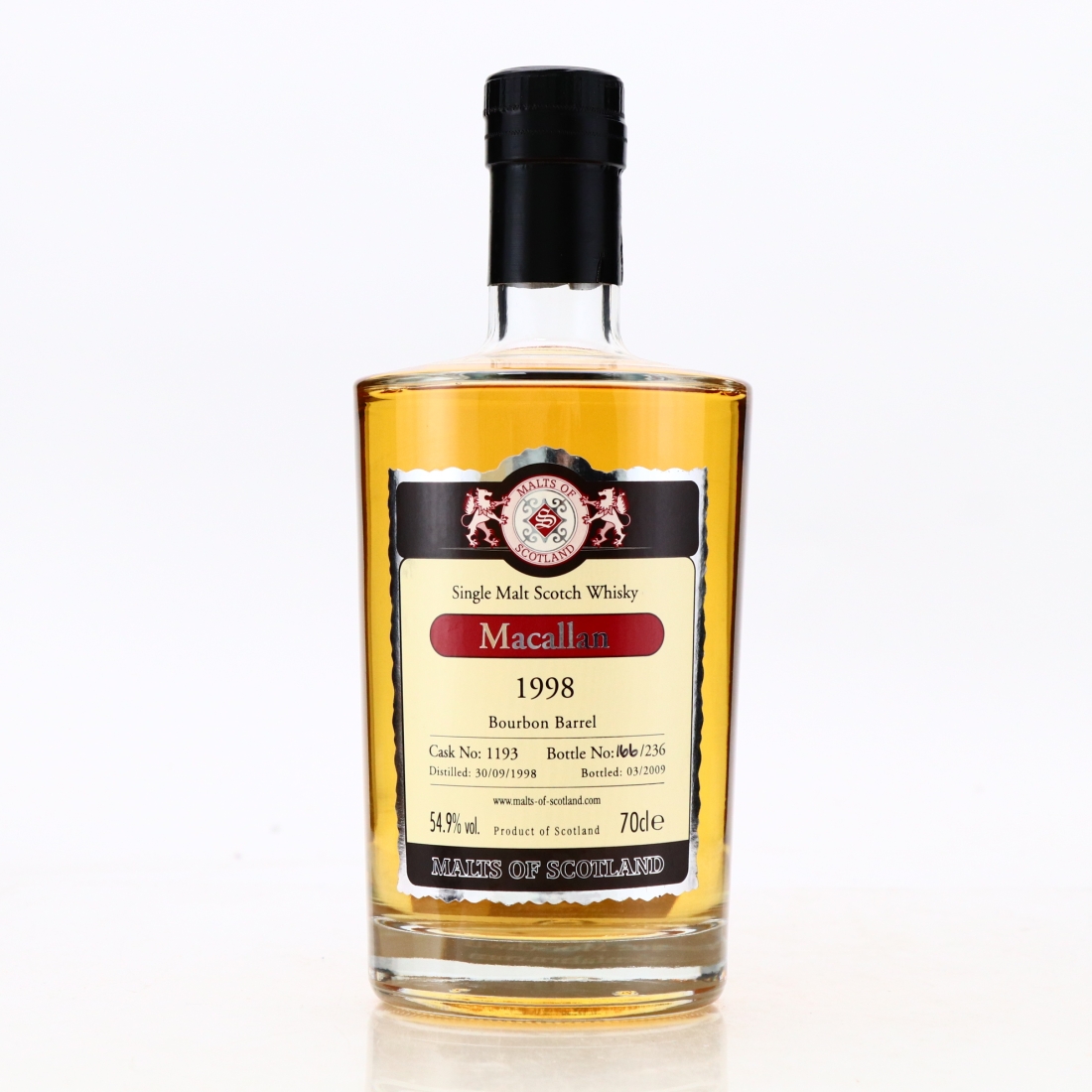 Macallan 1998 Malts of Scotland Bourbon Barrel