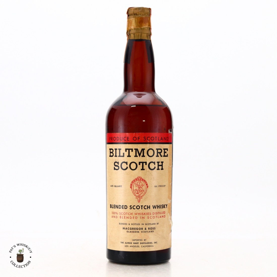 Biltmore Blended Scotch Whisky 1940s / US Import