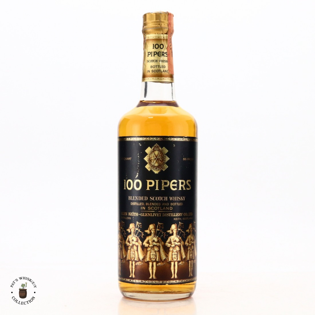 100 Pipers Blended Scotch Whisky 1940s / US Import