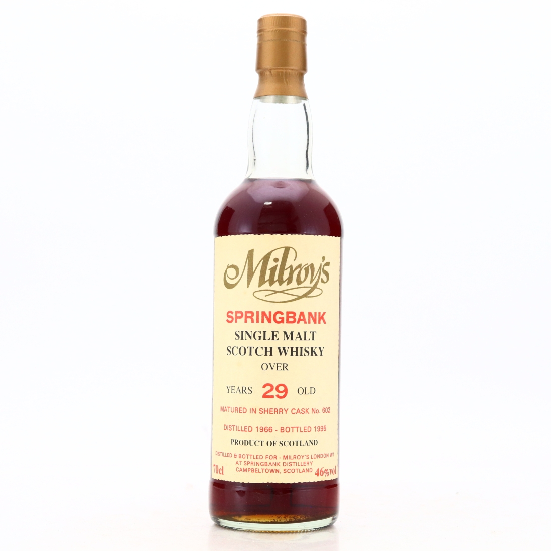 Springbank 1966 Milroys 29 Year Old Sherry Cask