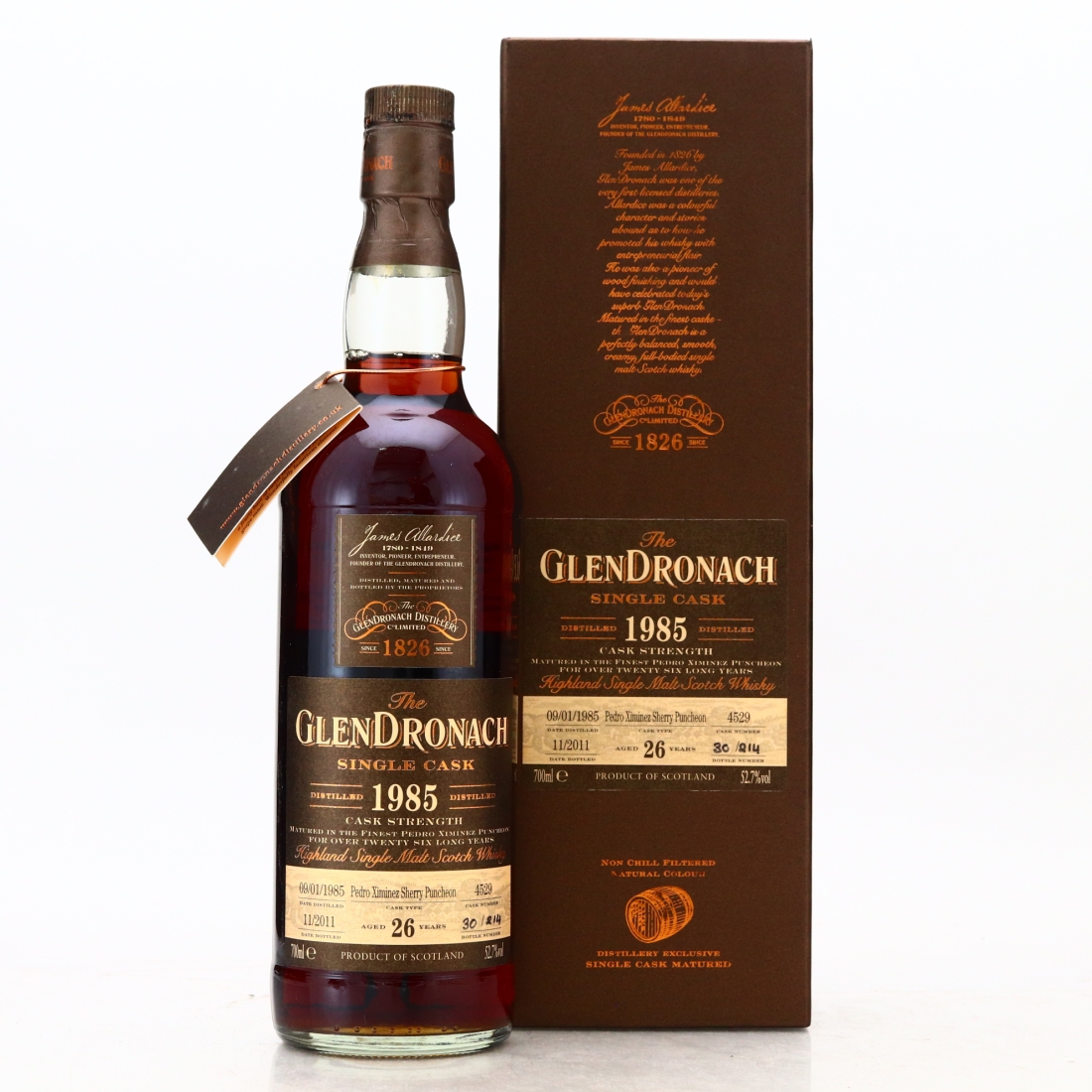Glendronach 1985 Single PX Cask 26 Year Old #4529