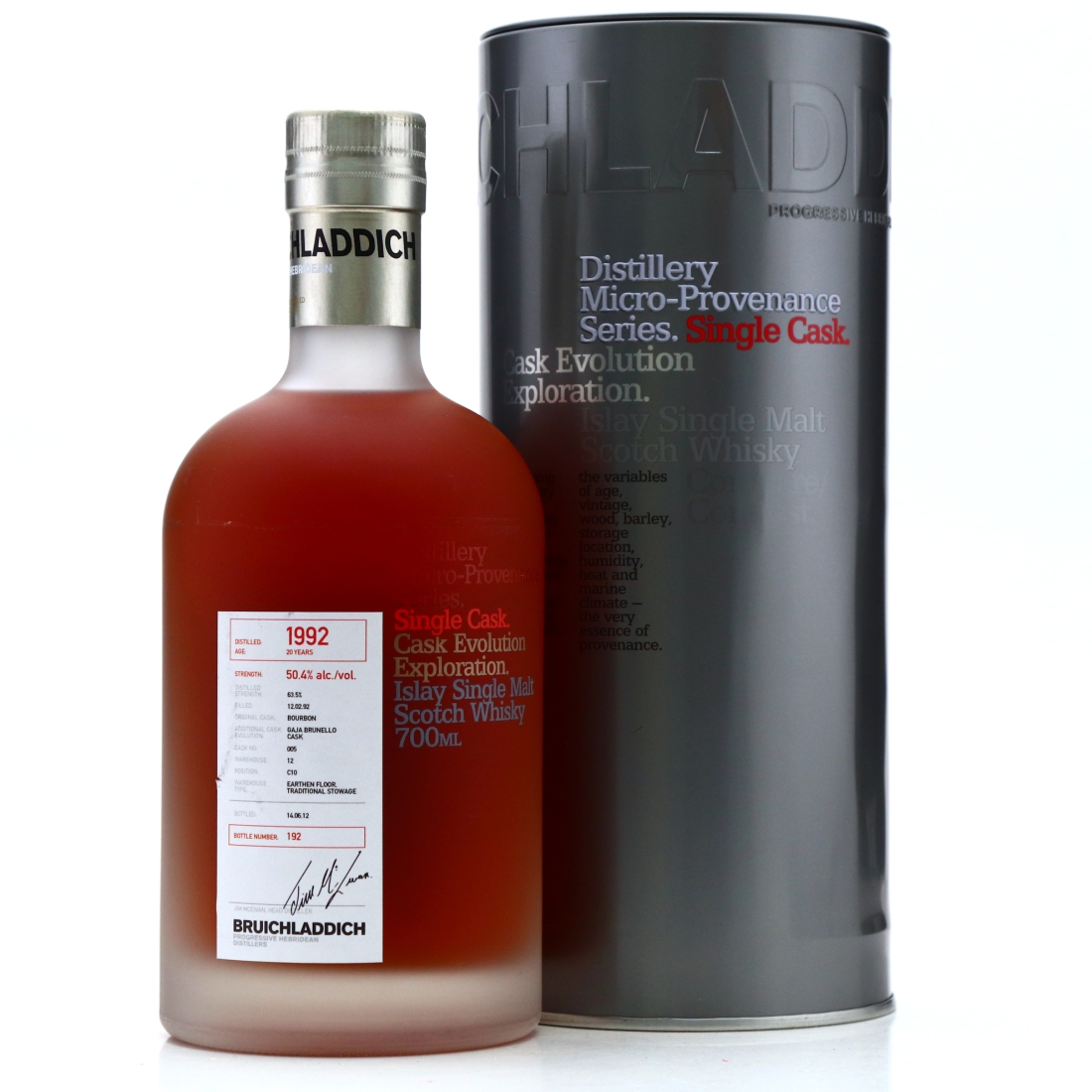 Bruichladdich 1992 Micro Provenance Single Gaja Brunello Cask 20 Year Old #005