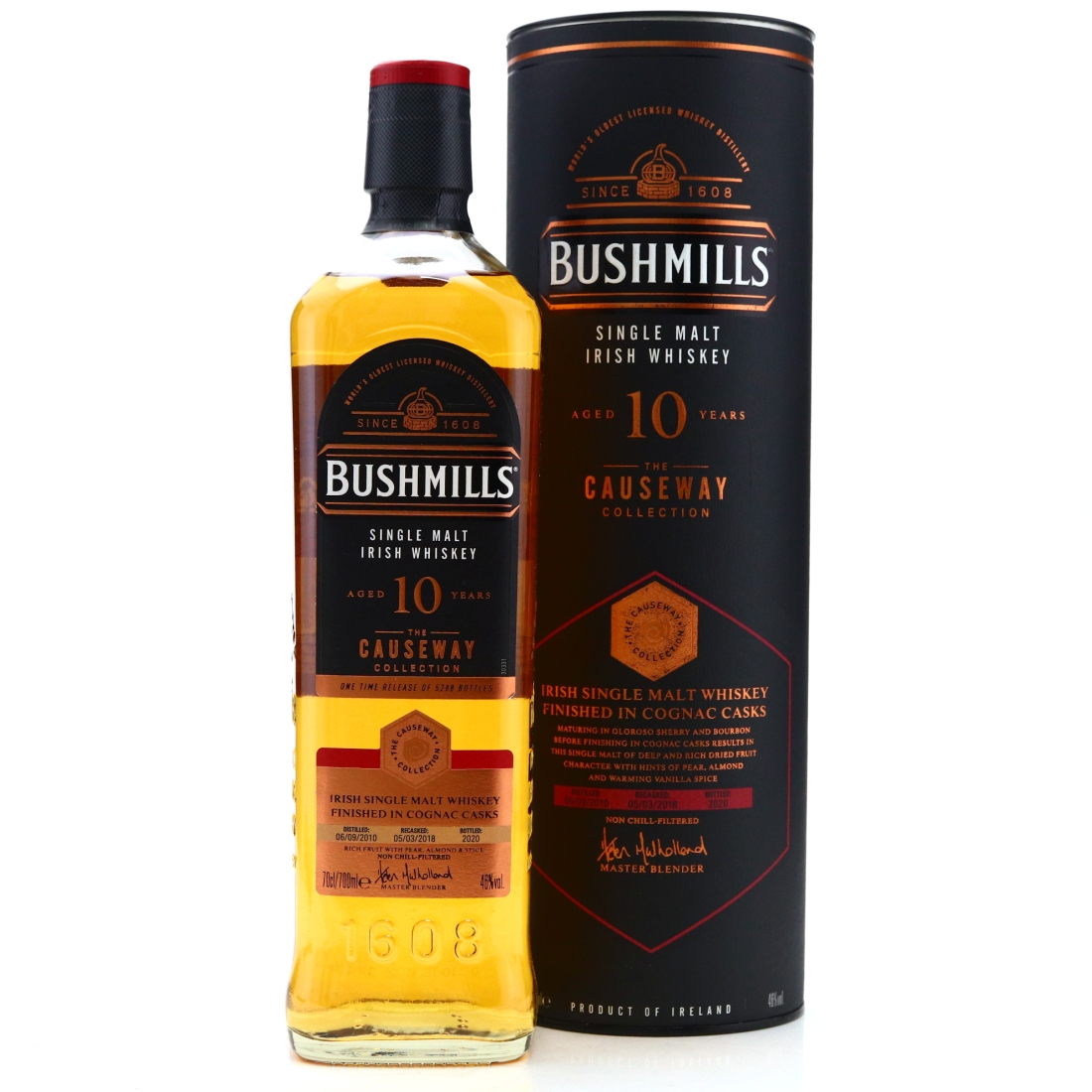 Bushmills 2010 Cognac Cask Finish 10 Year Old / The Causeway Collection