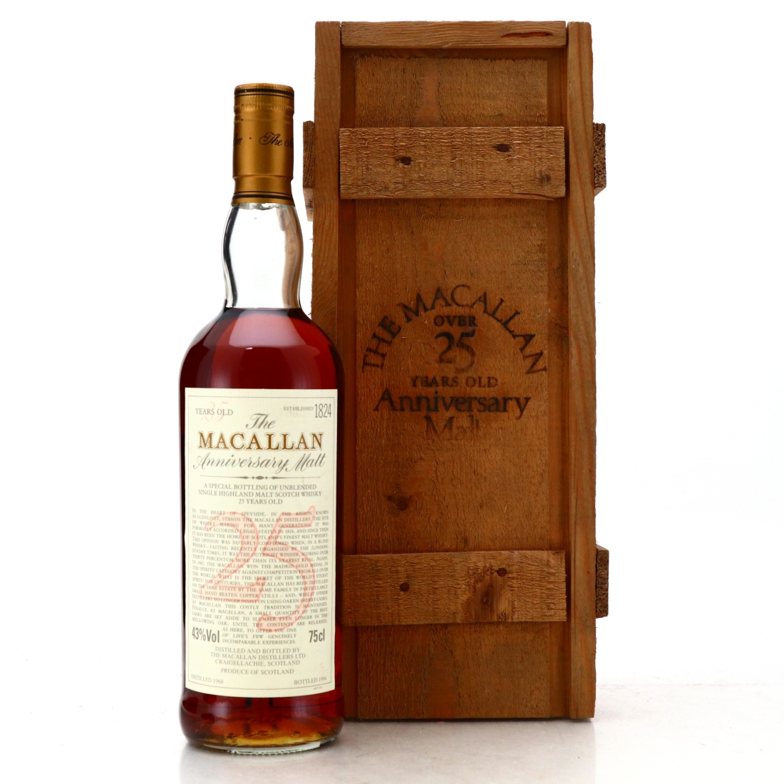 Macallan 1968 Anniversary Malt 25 Year Old 75cl / US Import