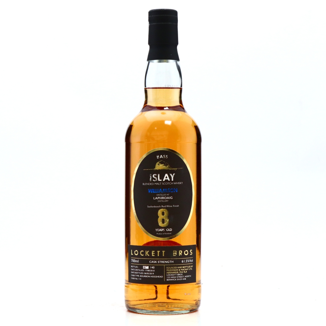 Laphroaig 2010 Lockett Bros 8 Year Old Bass / Red Wine Finish