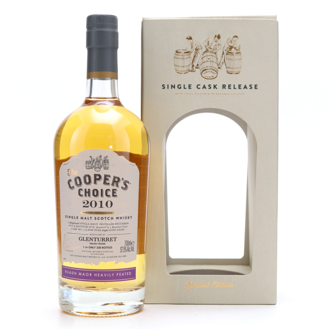 Glenturret 2010 Coopers Choice 8 Year Old Ruadh Maor Heavily Peated