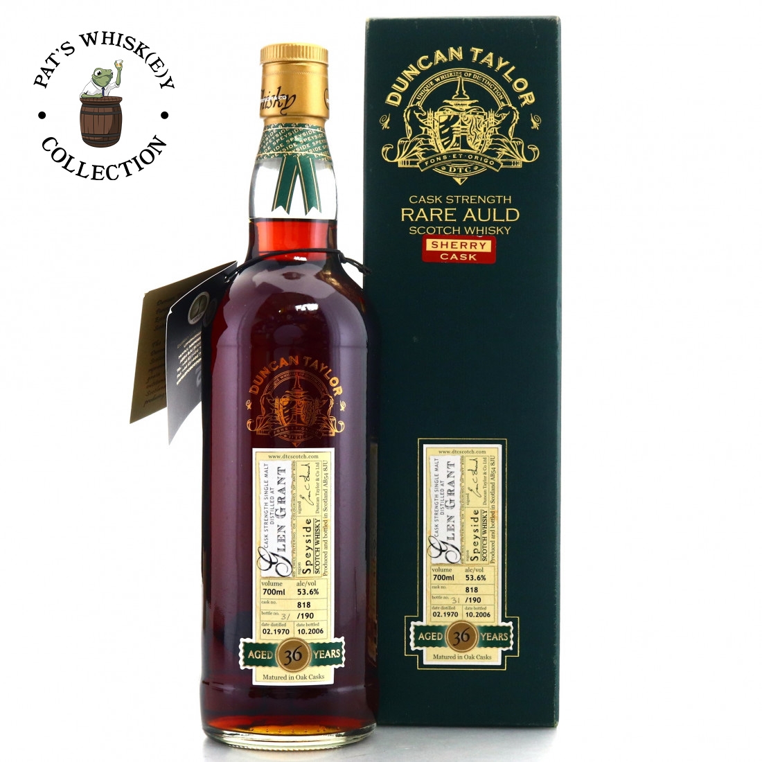 Glen Grant 1970 Duncan Taylor 36 Year Old Sherry Cask