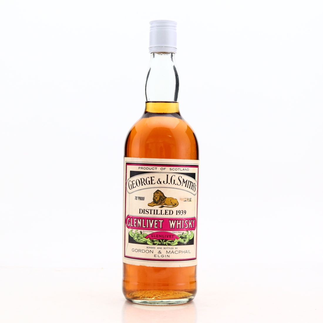 Glenlivet 1939 Gordon and MacPhail 70 Proof