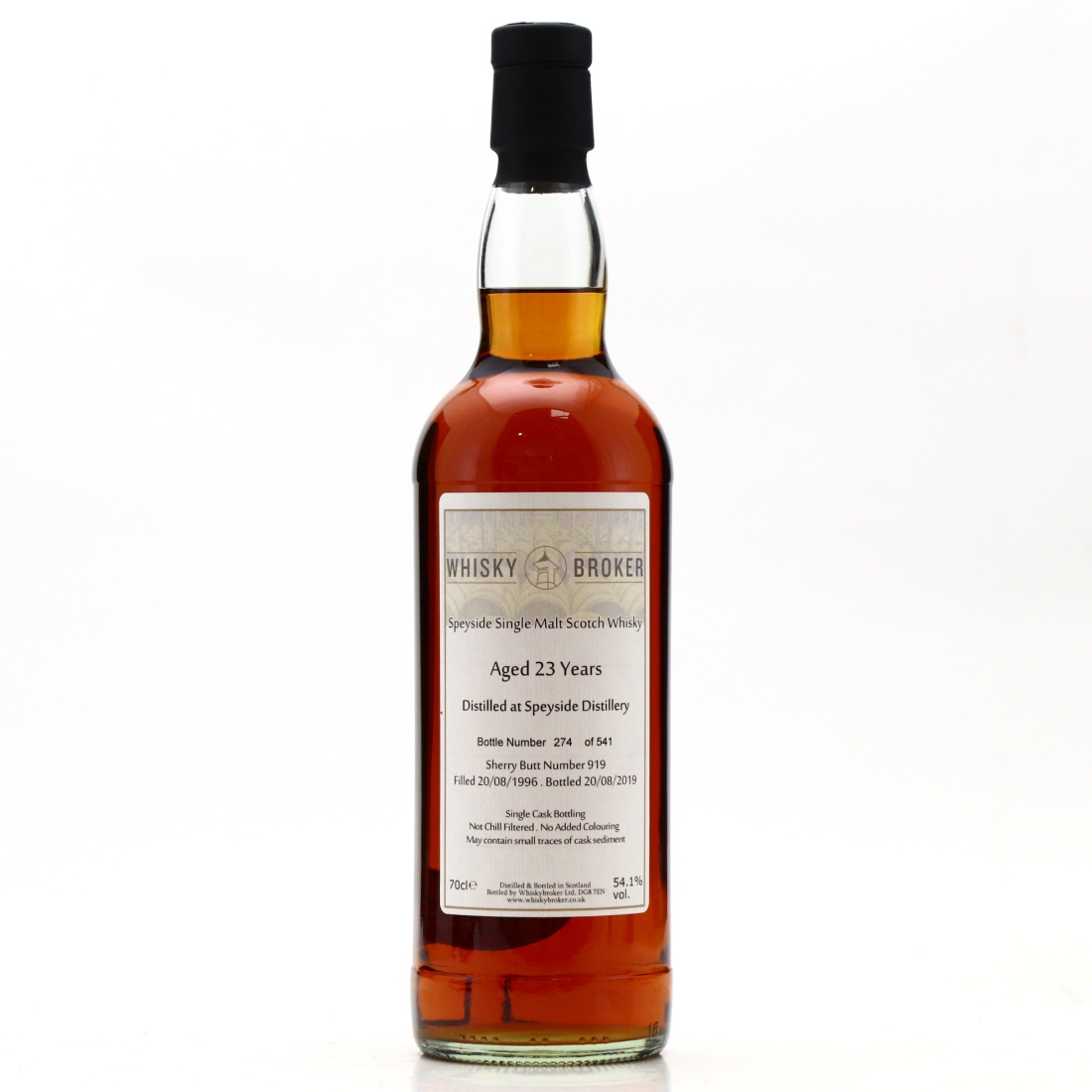 Speyside Single Malt 1996 Whisky Broker 23 Year Old
