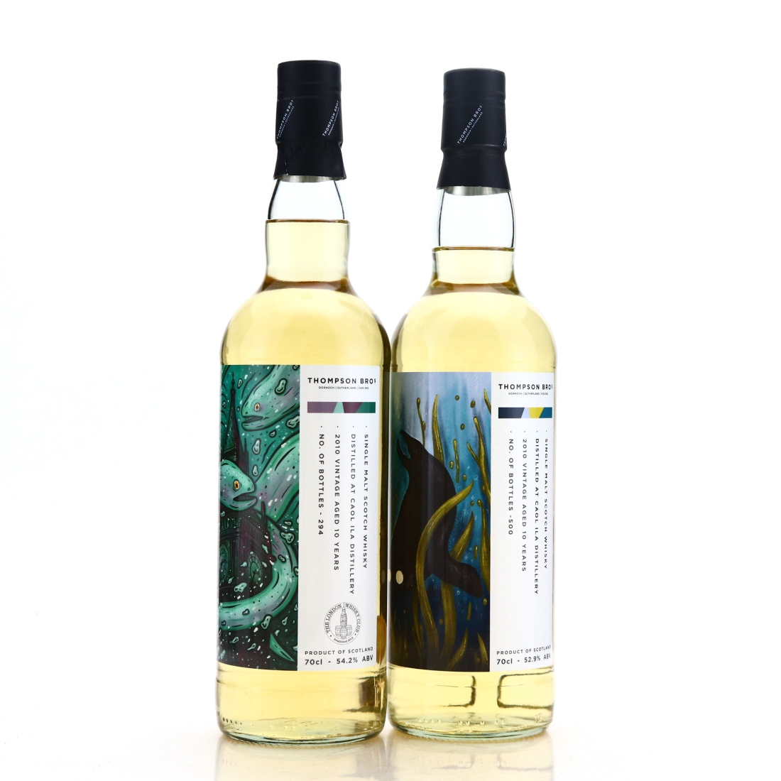 Caol Ila 2010 Thompson Brothers 10 Year Old 2 x 70cl / includes London Whisky Club Edition