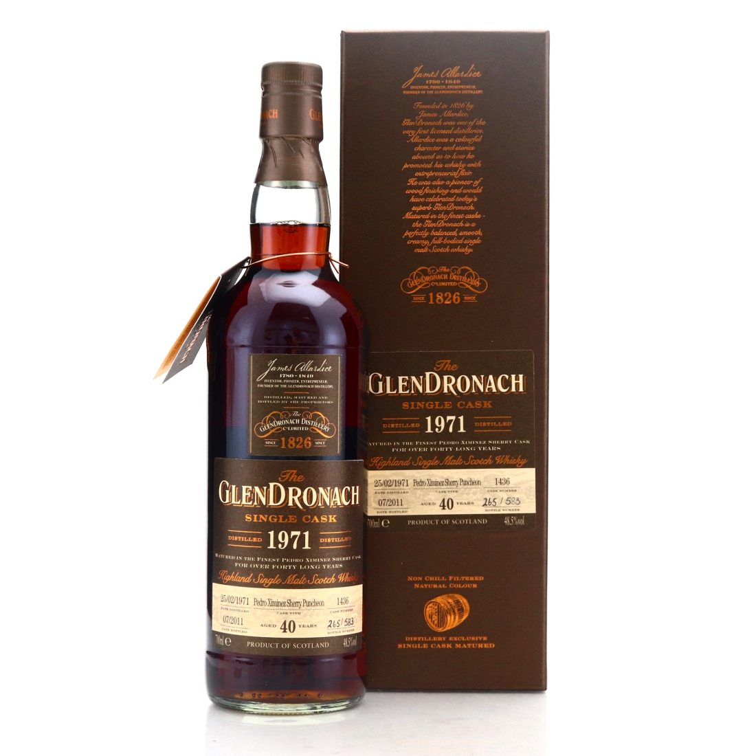 Glendronach 1971 Single PX Cask 40 Year Old #1436