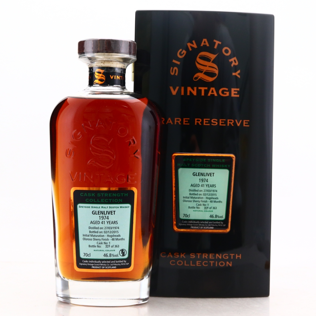 Glenlivet 1974 Signatory Vintage 41 Year Old Cask Strength