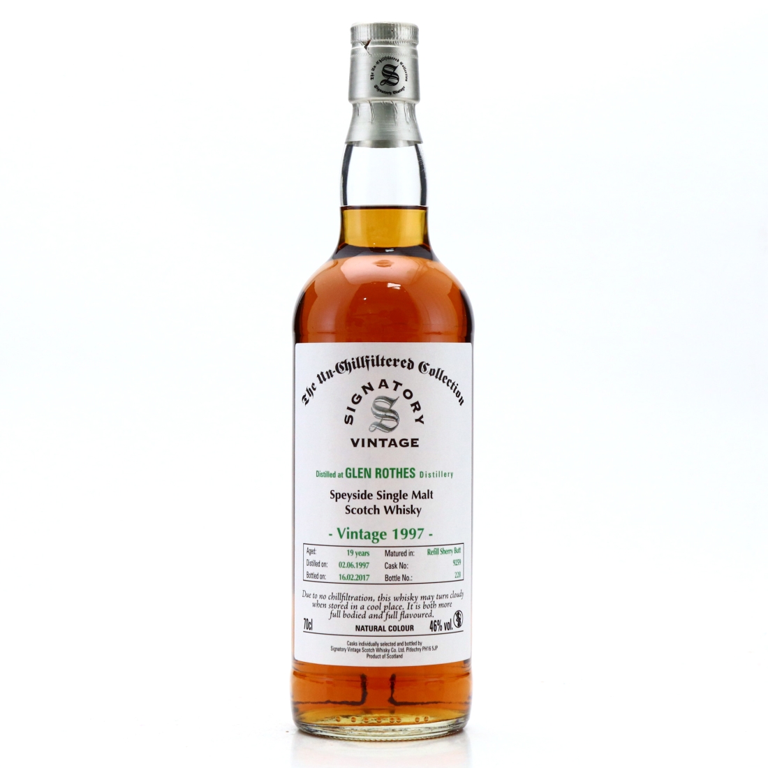 Glenrothes 1997 Signatory Vintage 19 Year Old