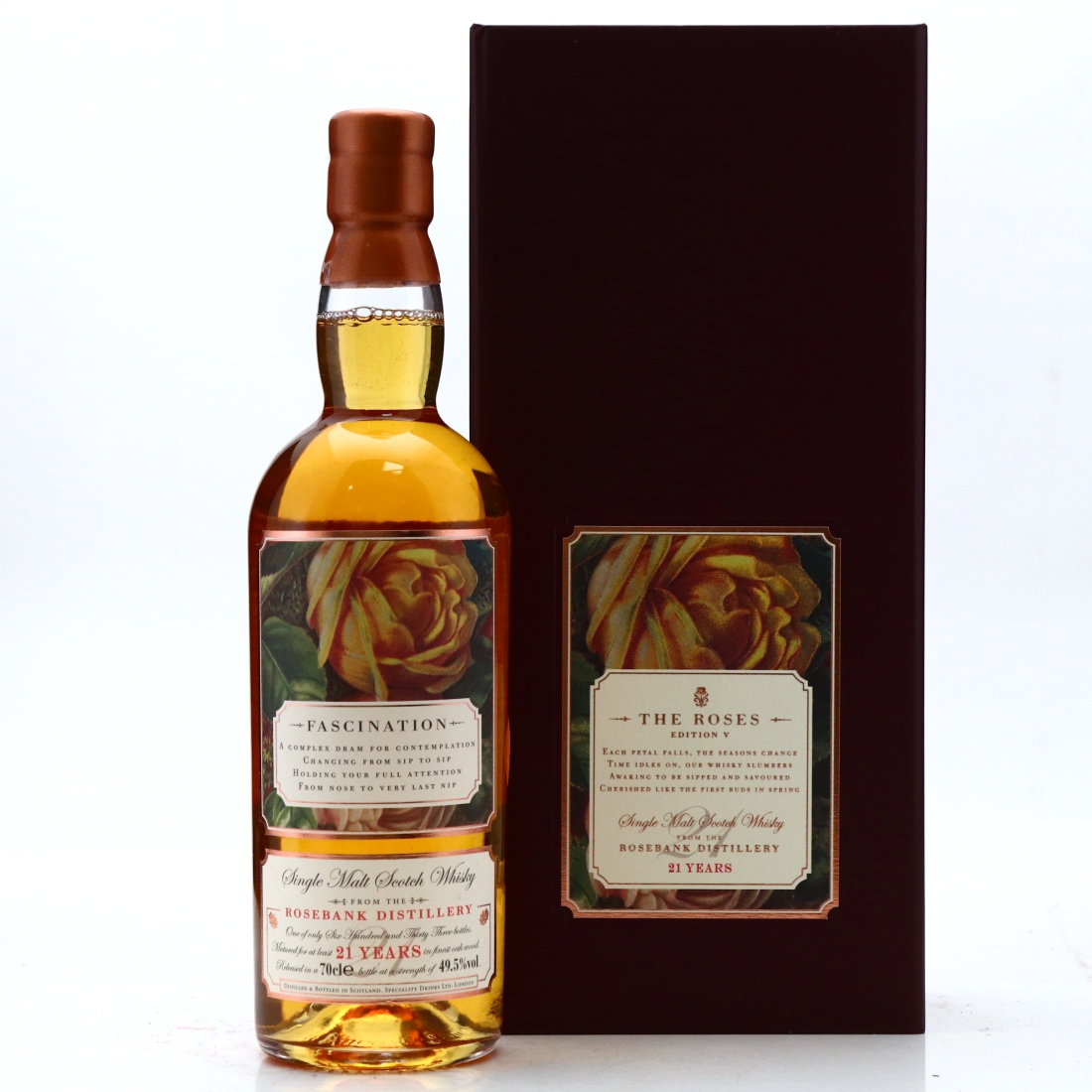 Rosebank 21 Year Old Speciality Drinks 70cl & Sample / The Roses Edition #5 'Fascination'