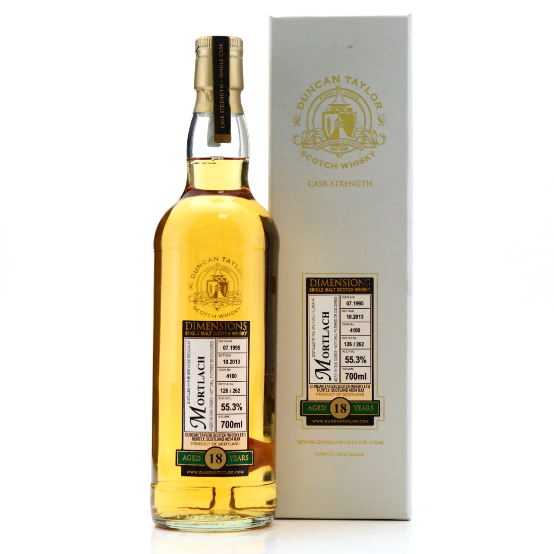 Mortlach 1995 Duncan Taylor 18 Year Old Dimensions