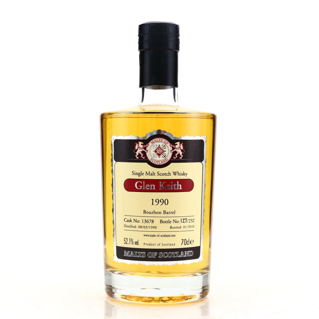 Glen Keith 1990 Malts of Scotland Bourbon Barrel