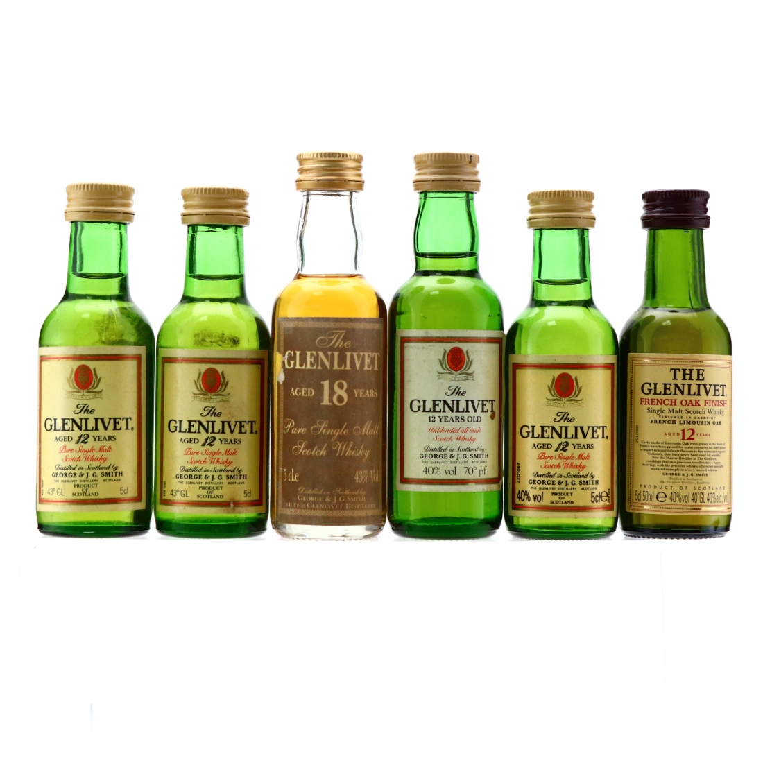 Glenlivet Miniatures x 6