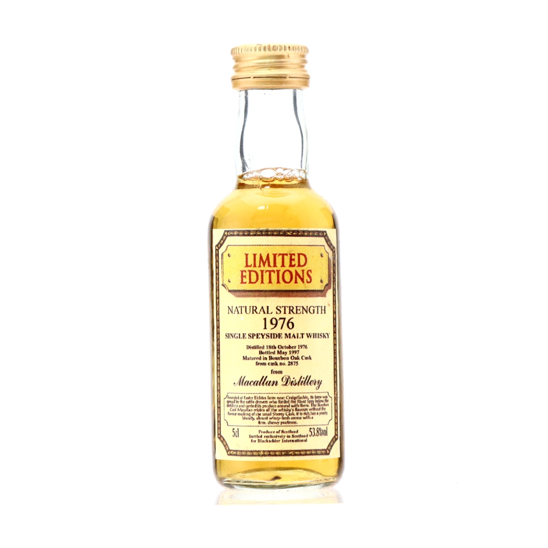 Macallan 1976 Blackadder Miniature