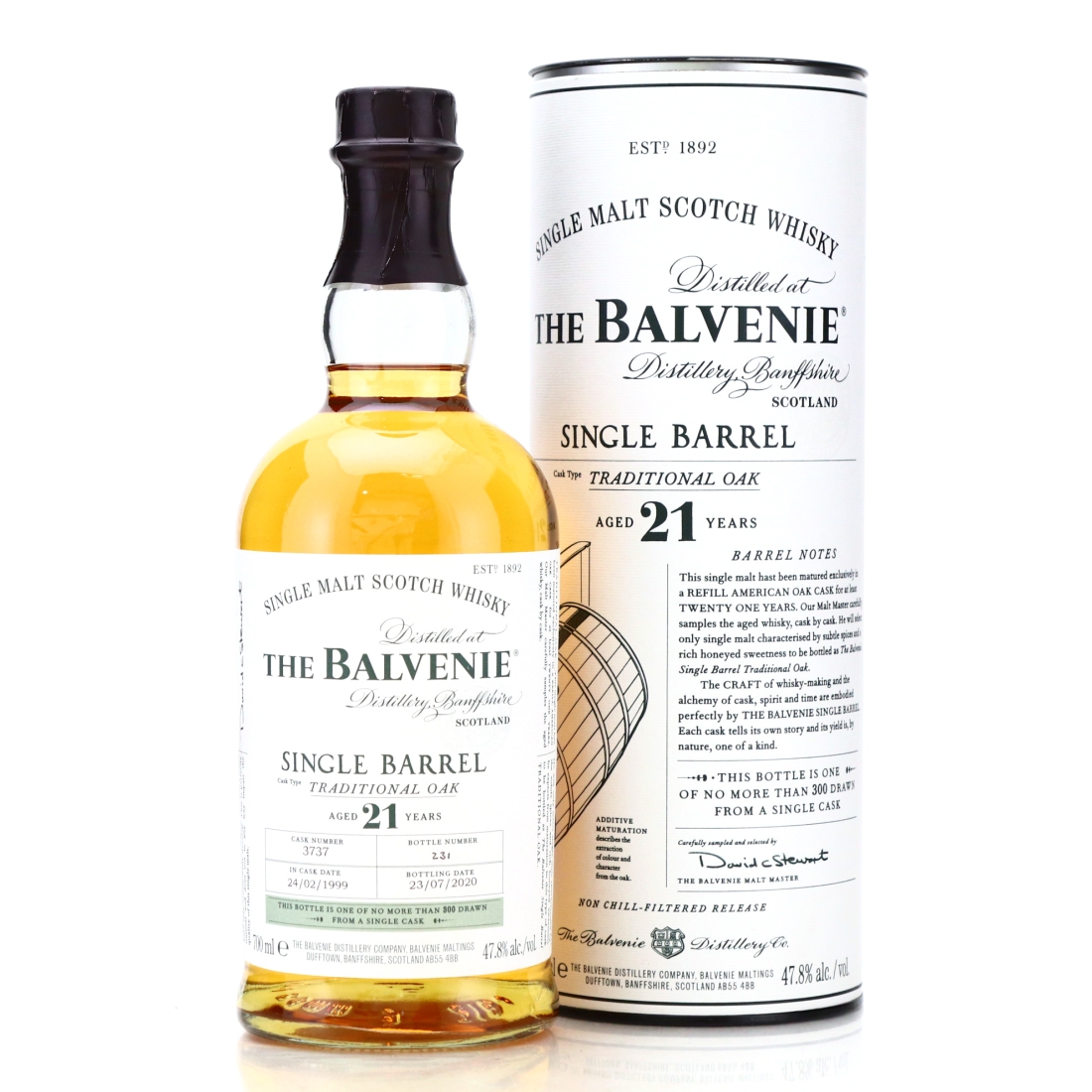 Balvenie 1999 Traditional Oak Single Barrel 21 Year Old #3737