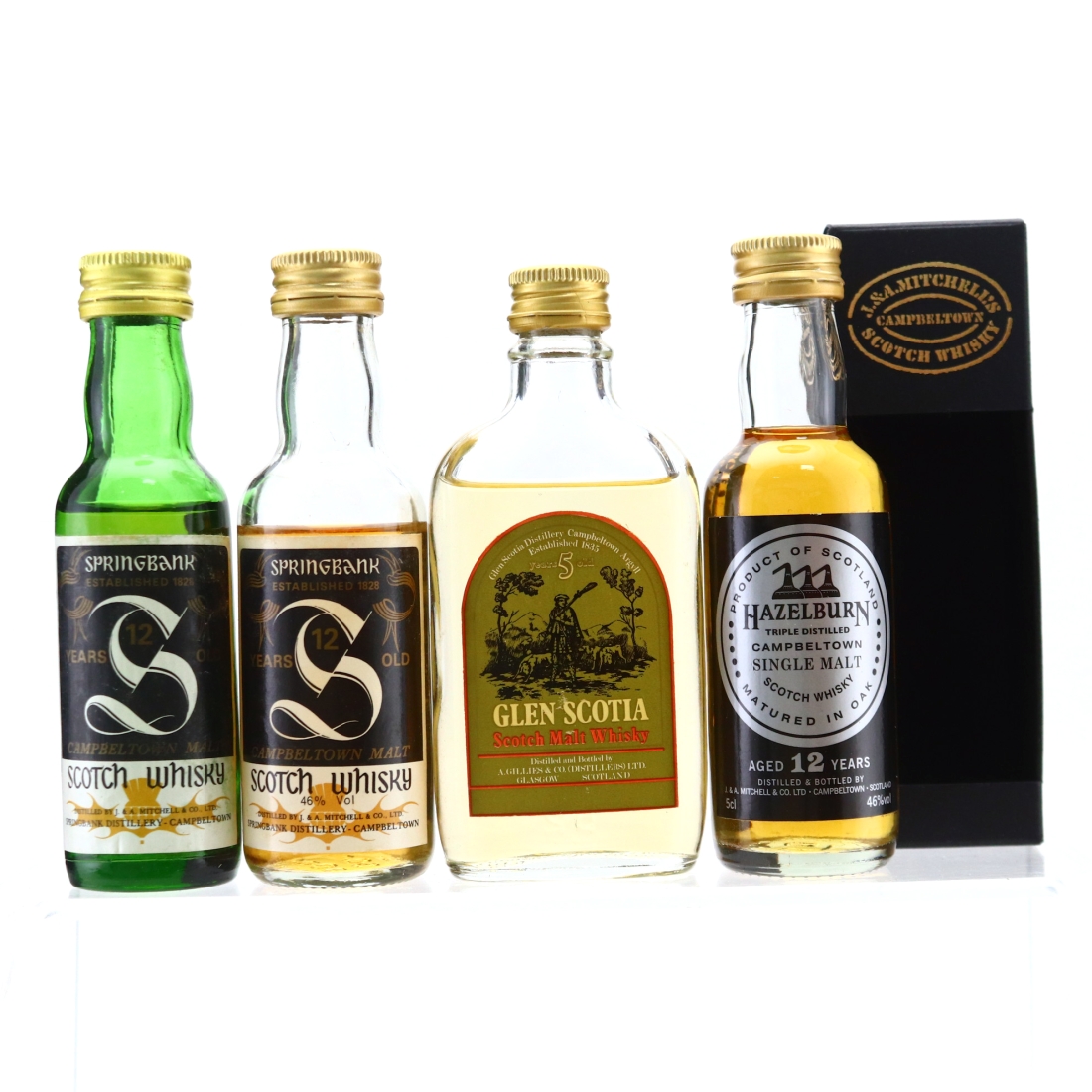 Springbank & Glen Scotia Miniatures x 4