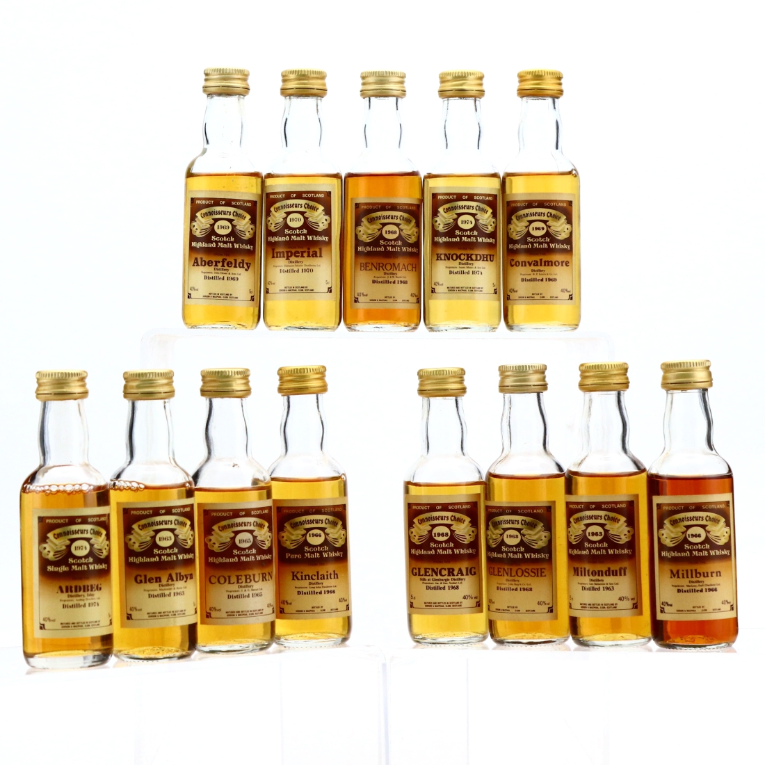 Gordon and MacPhail Connoisseurs Choice Miniature x 13 / Includes Closed Distilleries