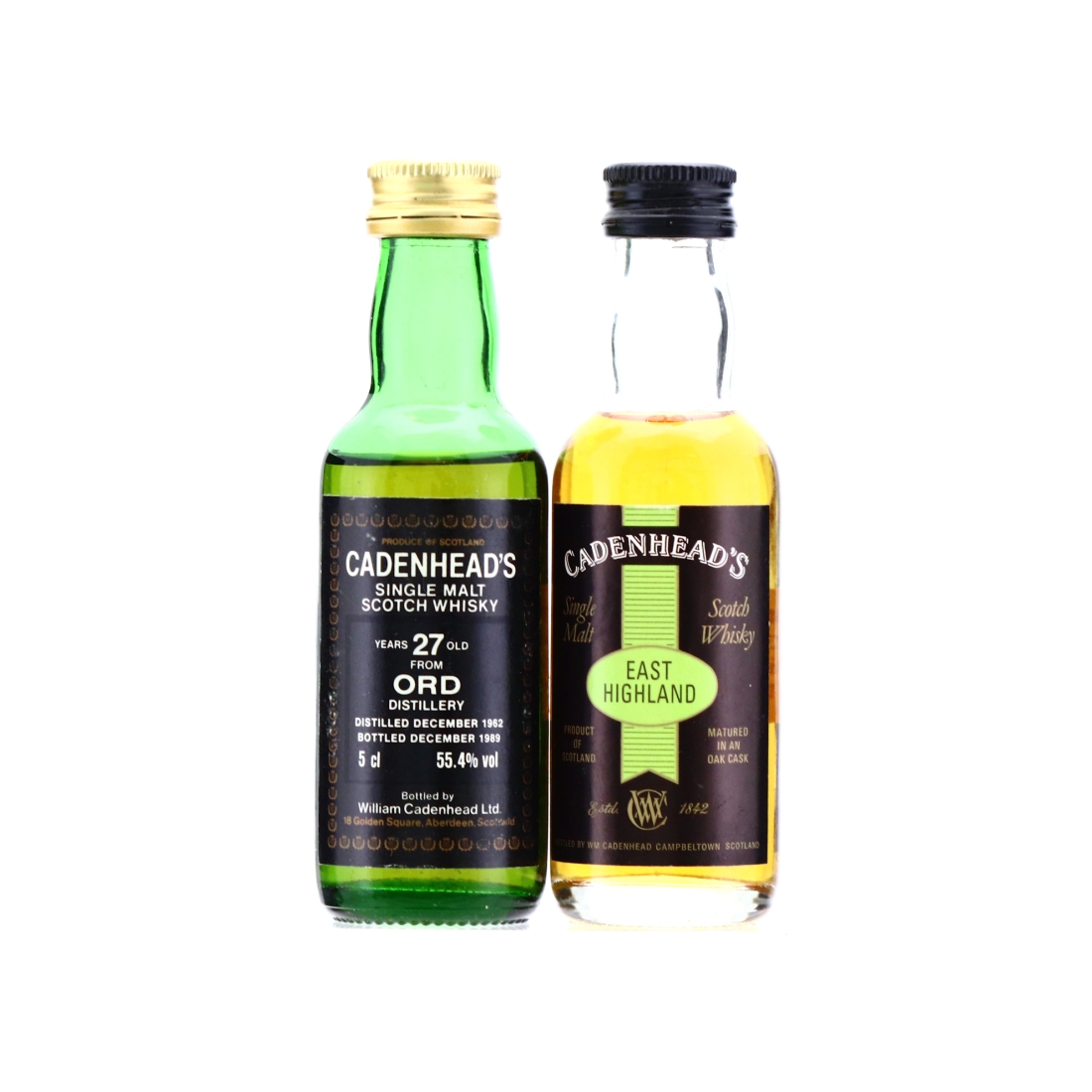 Glen Ord 1962 & Lochside 19 Year Old Cadenhead's Miniature