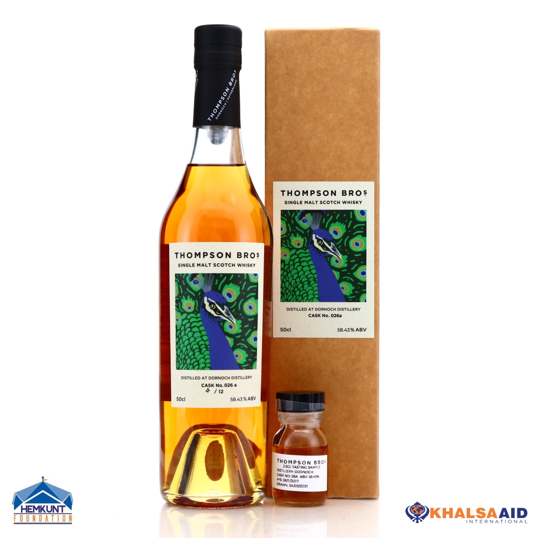 Dornoch 2017 Single Cask 3 Year Old #26A 50cl / Charity Lot - Bottle #004