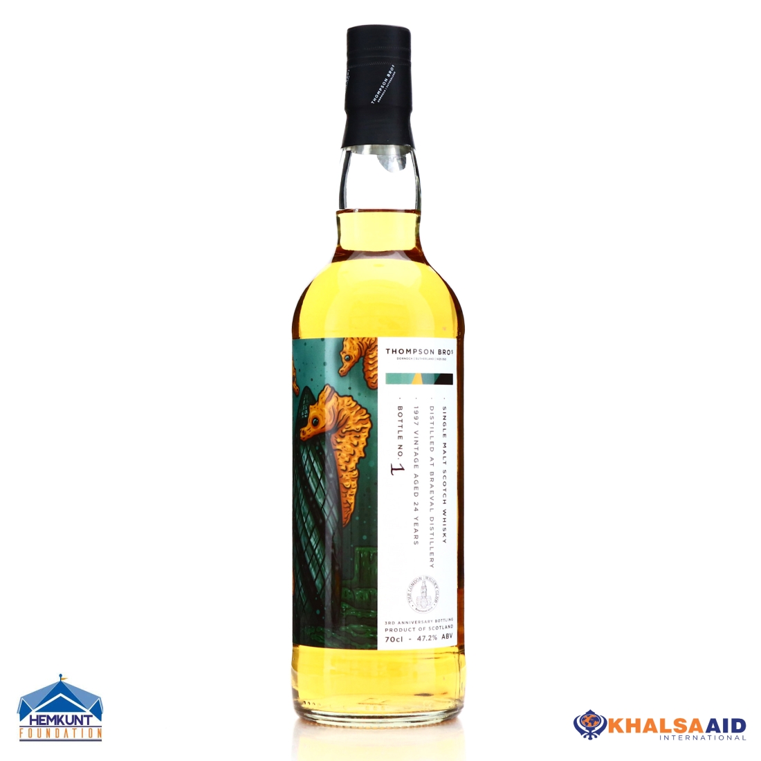 Braeval 1997 Thompson Brothers 24 Year Old / London Whisky Club 3rd Anniversary - Bottle No.1 Charity Lot
