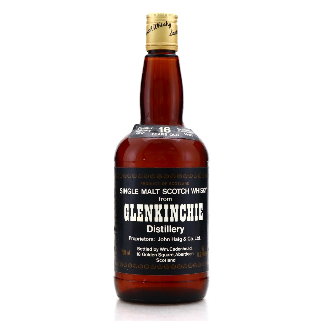 Glenkinchie 1967 Cadenhead's 16 Year Old / US Import