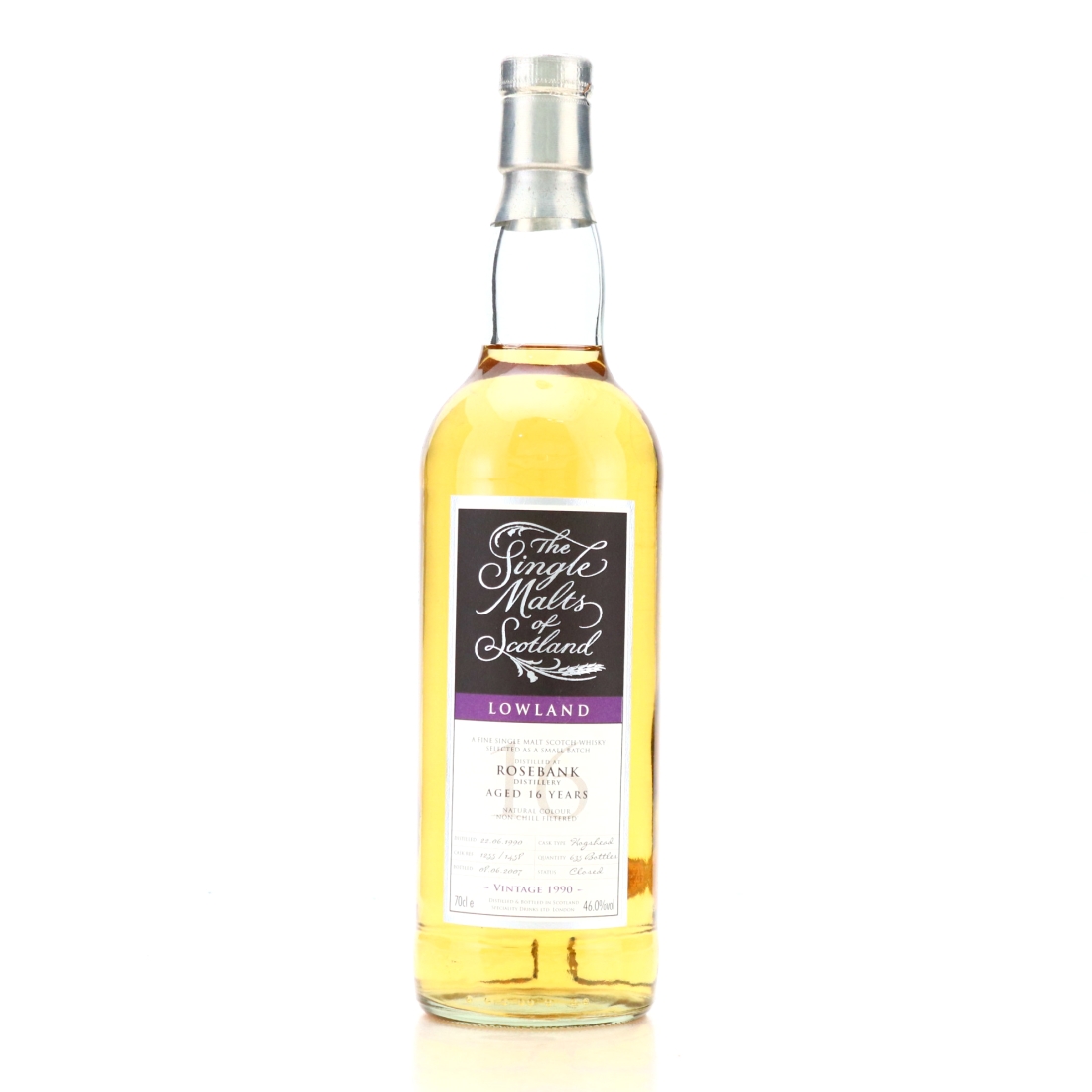 Rosebank 1990 Single Malts of Scotland 16 Year Old