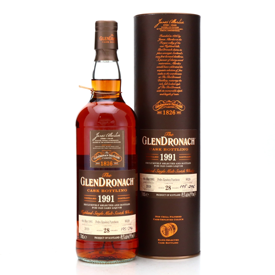Glendronach 1991 Single PX Cask 28 Year Old #8028 75cl / Old Oaks Liquor