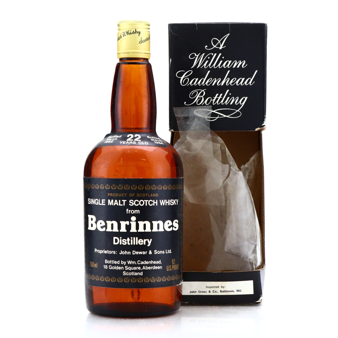 Benrinnes 1962 Cadenhead's 22 Year Old / US Import
