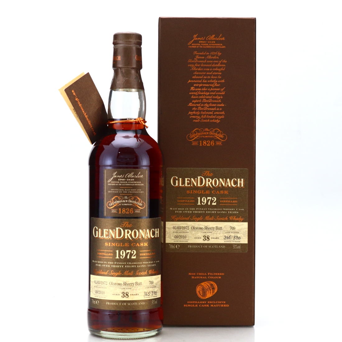 Glendronach 1972 Single Oloroso Cask 38 Year Old #709 / Taiwan Exclusive