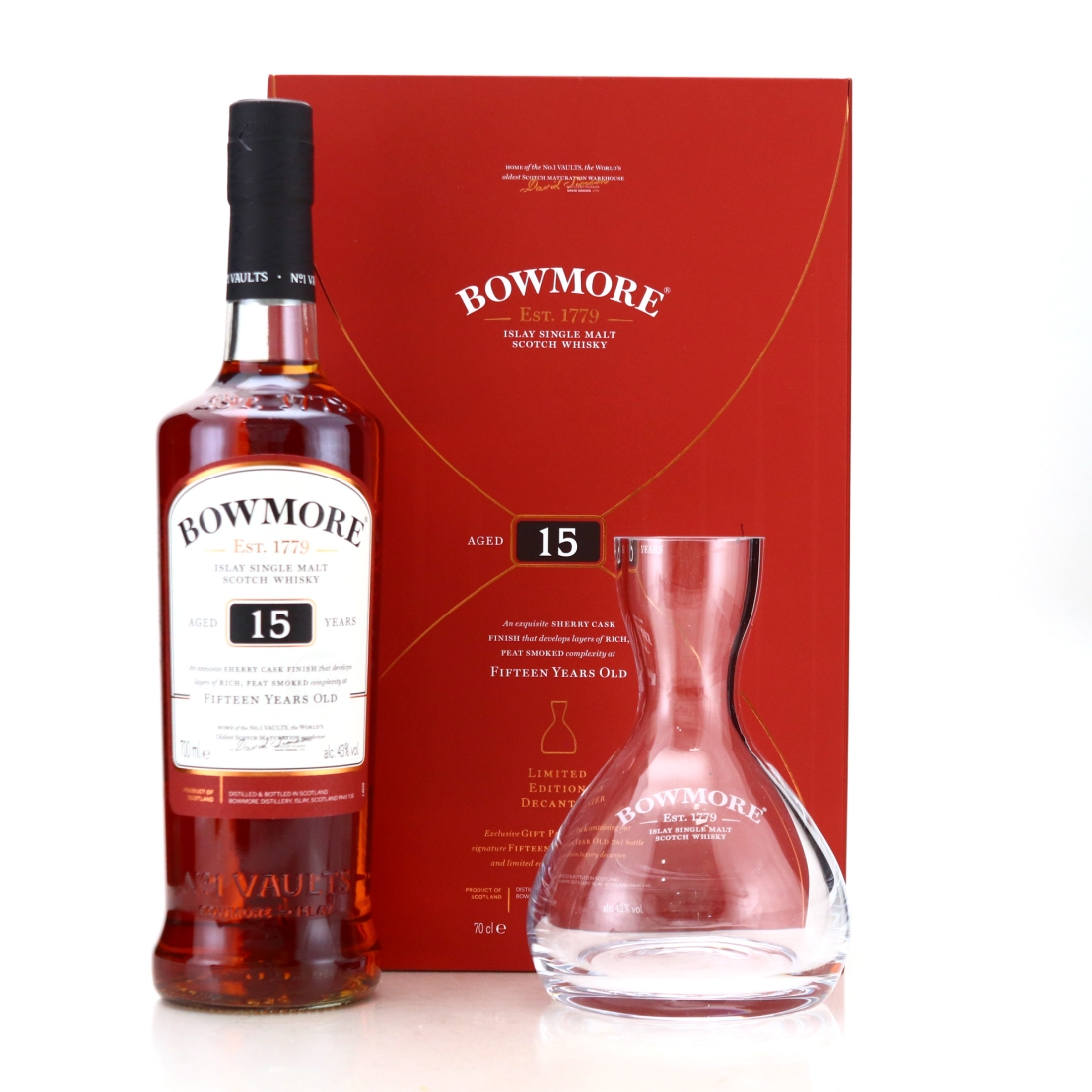 Bowmore 15 Year Old Limited Edition Decanter Gift Pack