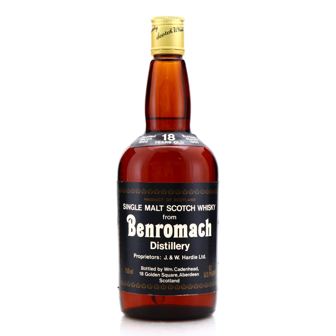 Benromach 1966 Cadenhead's 18 Year Old / US Import